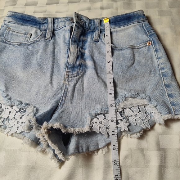 Wild Fable Lace Insert High Rise Jean Shorts - Picture 5 of 9